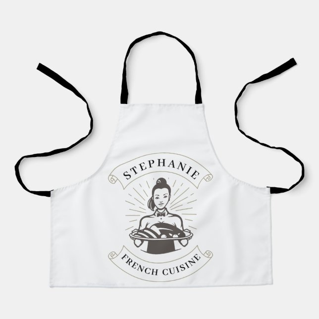 Business Logo Modern Minimal Custom Branded Apron (Front)