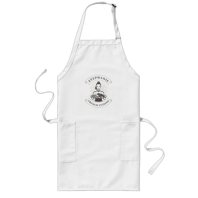 Business Logo Modern Minimal Custom Branded Apron (Front)
