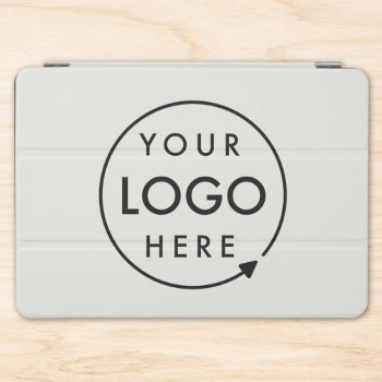 Business Logo | Modern Minimal Gray Professional Ipad Air Cover by GuavaDesign at Zazzle