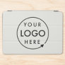 Business Logo | Modern Minimal Gray Professional iPad Air Cover