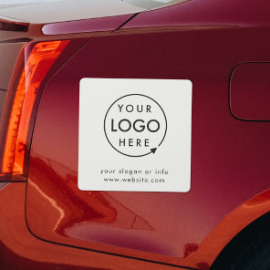 Business Logo | Modern Minimal Professional Gray Car Magnet