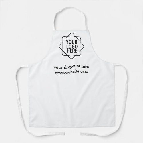 Business Logo Modern Minimal Simple Clean White  Apron