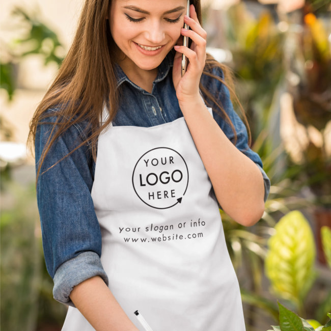 Business Logo | Modern Minimal Simple Clean White Apron