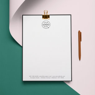 Business Logo   Modern Minimalist Black Border Letterhead
