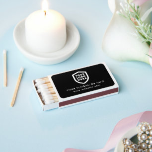 Business Logo Modern Minimalist Clean Simple Black Matchboxes