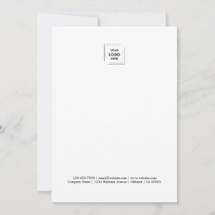 Business Logo   Modern Minimalist Clean Simple Note Card