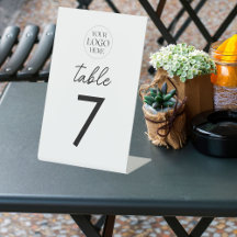 Business Logo Modern Minimalist Table Number
