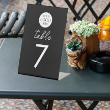 Business Logo Modern Minimalist Table Number