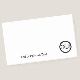 Business Logo Modern Minimalist White Post-it Notes