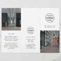 Business Logo | Modern Photo Trifold Brochure
