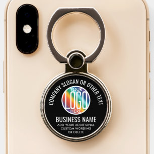 Business Logo Modern Professional Black Phone Ring Stand
