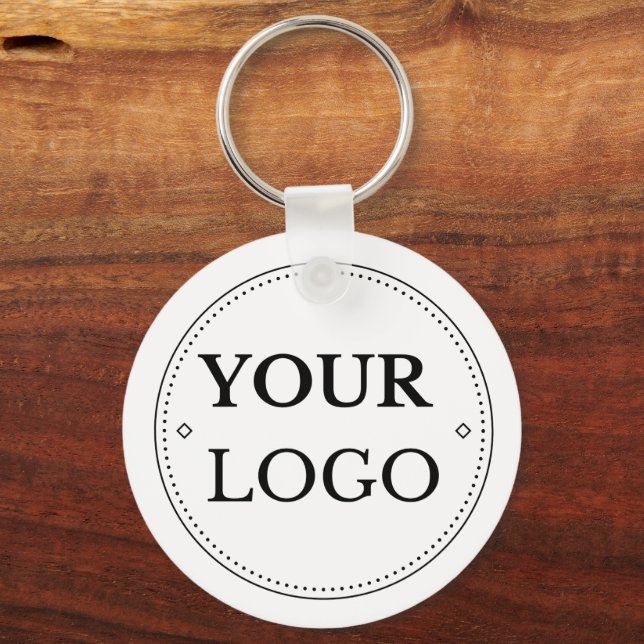 Business Logo Modern Professional Branded Keychain (Front)