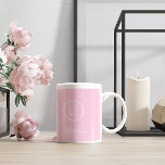 Business Logo | Modern Professional Pink Coffee Mug<br><div class="desc">An elegant custom business paper cup template in a modern minimalist style which can be easily updated with your company logo and company slogan or info. If you need any help personalizing this product,  please contact me using the message button and I'll be happy to help.</div>