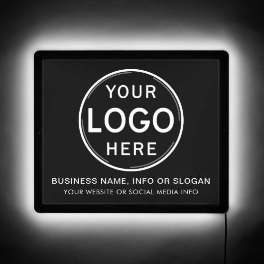 Business Logo Modern Professional Promotional LED Sign (Front)