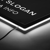 Business Logo Modern Professional Promotional LED Sign (Corner)