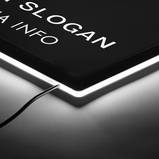 Business Logo Modern Professional Promotional LED Sign (Corner)