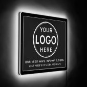 Business Logo Modern Professional Promotional LED Sign (Angle)