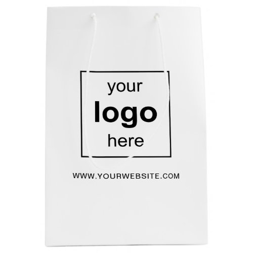 Business Logo Modern Promotional Medium Gift Bag