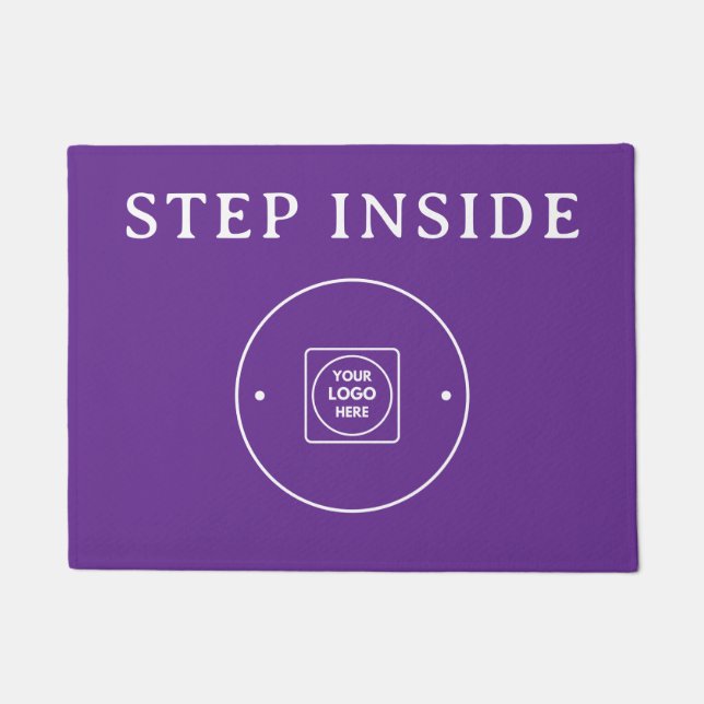 Business Logo Modern Purple doormat (Front)