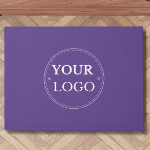 Business Logo Modern Purple Promotional Doormat
