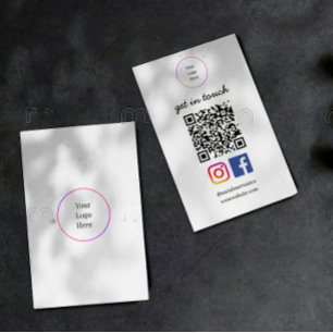 Business Logo Modern QR Code Social Template Business Card