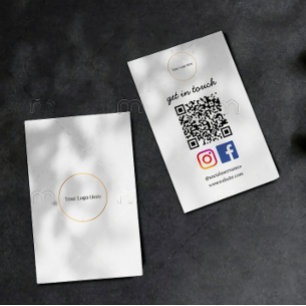 Business Logo Modern QR Code Social Template Card
