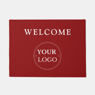 Business Logo Modern Red Promotional  Doormat