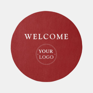 Business Logo Modern Red Promotional  Rug