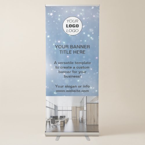  business logo modern reopening were open busines retractable banner