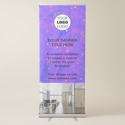  business logo modern reopening were open busines retractable banner