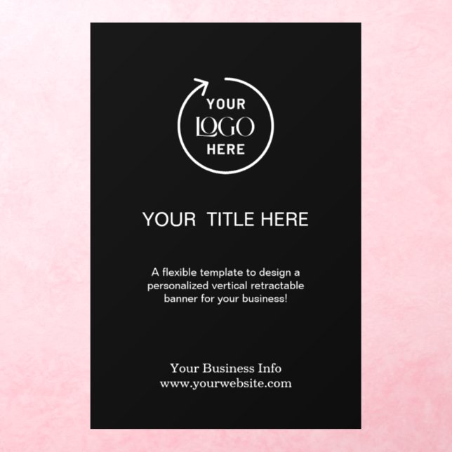 Business Logo | Modern Simple Black Promotional Wall Decal (Insitu 3)