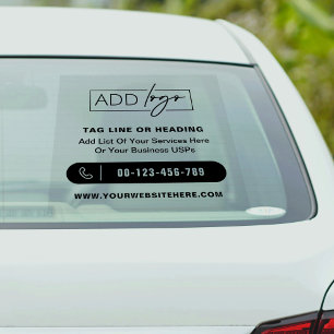 Business Logo Modern Simple Promotional Car Window Sticker