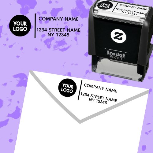 Business Logo Modern Simple Self_inking Stamp