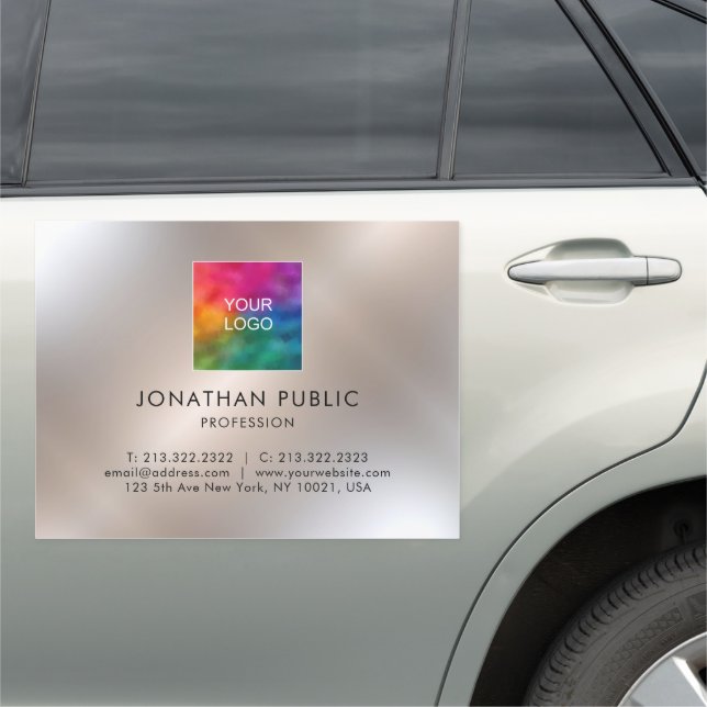 Business Logo Modern Simple Template Custom Large Car Magnet (In Situ)