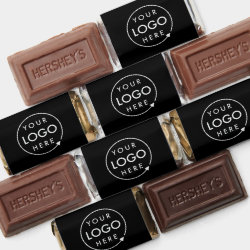 Business Logo Modern Stylish Black Promotional Hershey's Miniatures