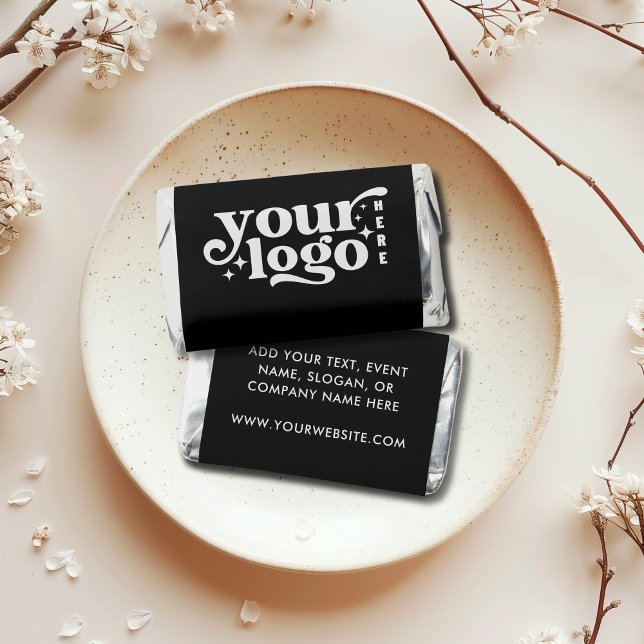 Business Logo Modern Stylish Black Promotional  Hershey's Miniatures (Business Logo Modern Stylish Black Promotional Hershey's Miniatures)