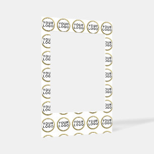 Business Logo Modern White Selfie Frame