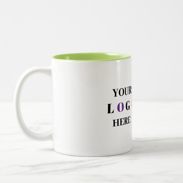 Business Logo Modern with QR code  Mug (Left)