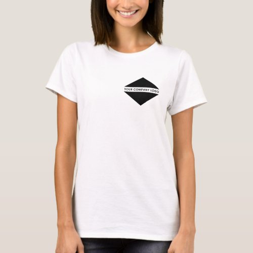 Business Logo Modern Womens White  T_Shirt