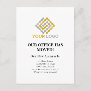 Business Logo Moving Announcement Postcard