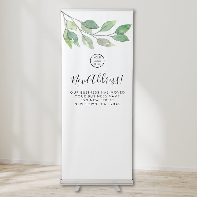 Business Logo Moving Announcement Retractable Banner (Creator Uploaded)