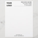 Business Logo Name Address Professional Letterhead<br><div class="desc">Custom Colors and Font - Your Business Letterhead with Logo - Add Your Logo - Image / Name - Company / Address - Contact Information/ more - Resize and move or remove and add elements / image with Customization tool. Choose colors / font / size ! Good Luck - Be...</div>