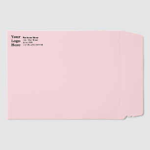 Business Logo Name and Return Address Pale Pink Envelope Mailers