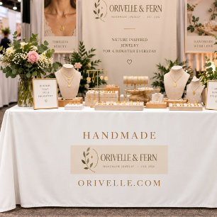 Business logo name brand color vendor booth tablecloth