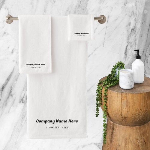 Business Logo Name Company Promotional Corporate Bath Towel Set
