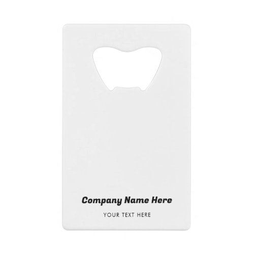 Business Logo Name Company Promotional Corporate Credit Card Bottle Opener