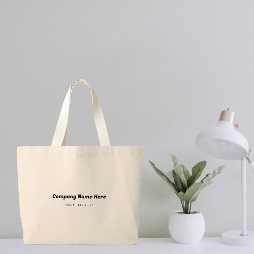 Business Logo Name Company Promotional Corporate Large Tote Bag