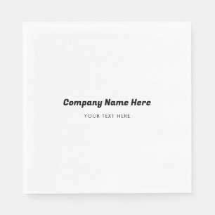 Business Logo Name Company Promotional Corporate Napkins