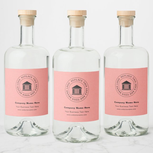 Business Logo | Name | Custom Liquor Bottle Labels (Bottles)