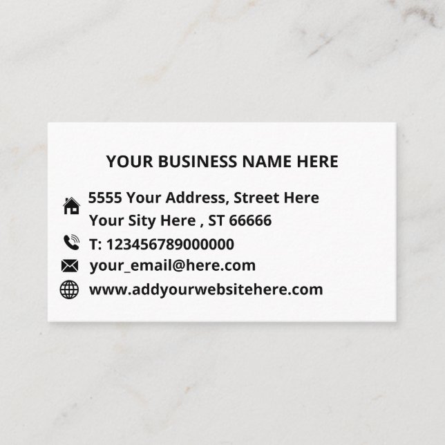 Business Logo Name Info Professional Business Card (Front)